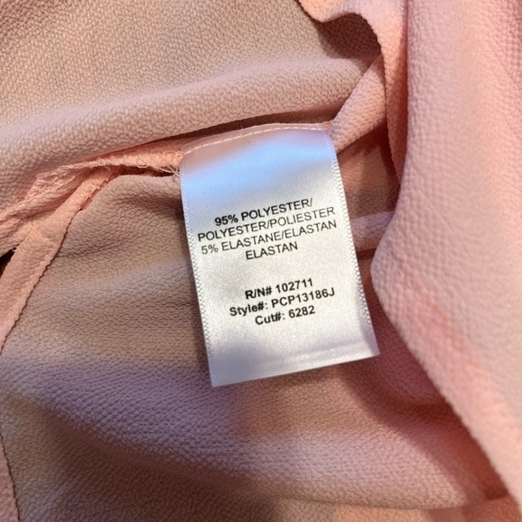 Gibson Pink Bell Ruffle Sleeve Blouse with Hi Low Hemline Size S - Picture 8 of 9